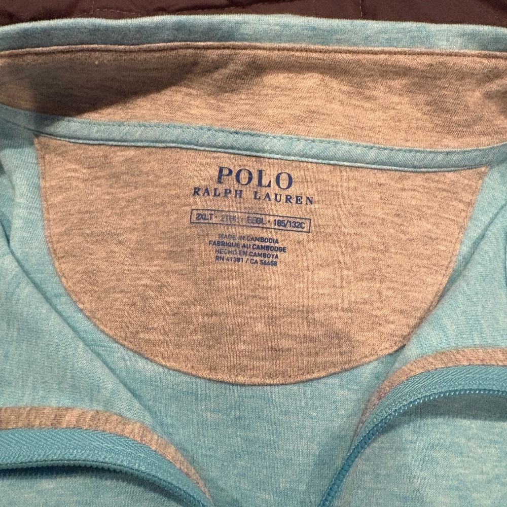 Polo by Ralph Lauren Light Blue and Gray Shirt